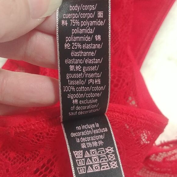 NWOT XL Vintage Victoria's Secret Very Sexy Cheeky Pink/Red Strappy Detail - Picture 17 of 17